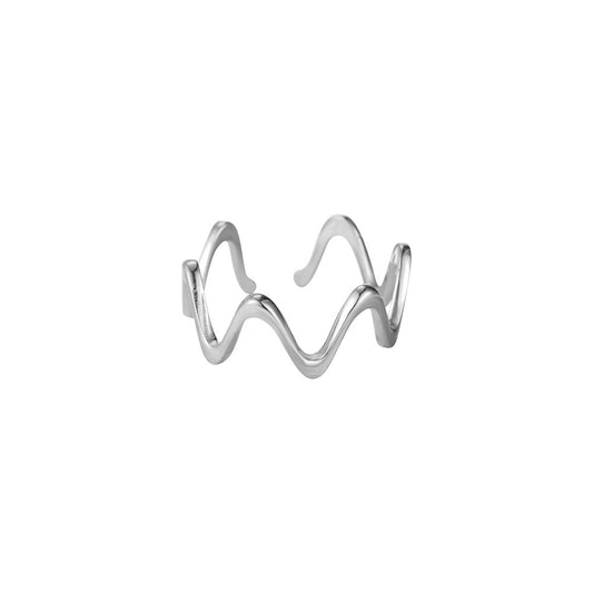 Wavy silver (ring)